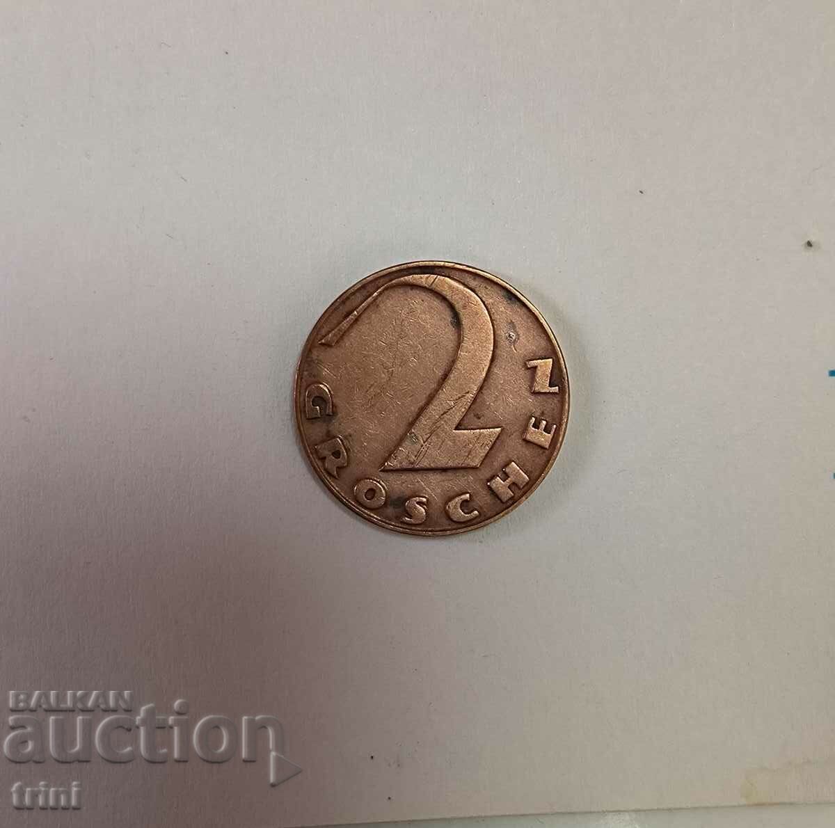 Austria 2 groszy 1925 with price 2.00 BGN | € 1.02 Austria 2 groszy 1925 with price 2.00 BGN | € 1.02