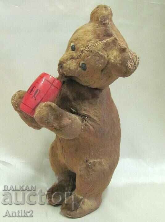 60's Children's Toy - Bear with winding mechanism with price 20.00 BGN | € 10.23 60's Children's Toy - Bear with winding mechanism with price 20.00 BGN | € 10.23