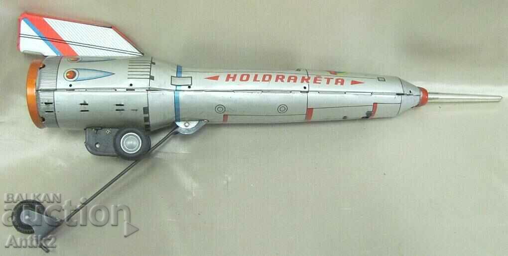 Licitație Jucărie metalică pentru copii anii 70 - Rachetă cu mecanism Germania