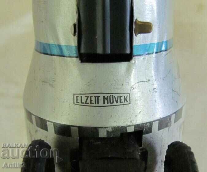 Jucărie metalică pentru copii anii 70 - Rachetă cu mecanism Germania - 7