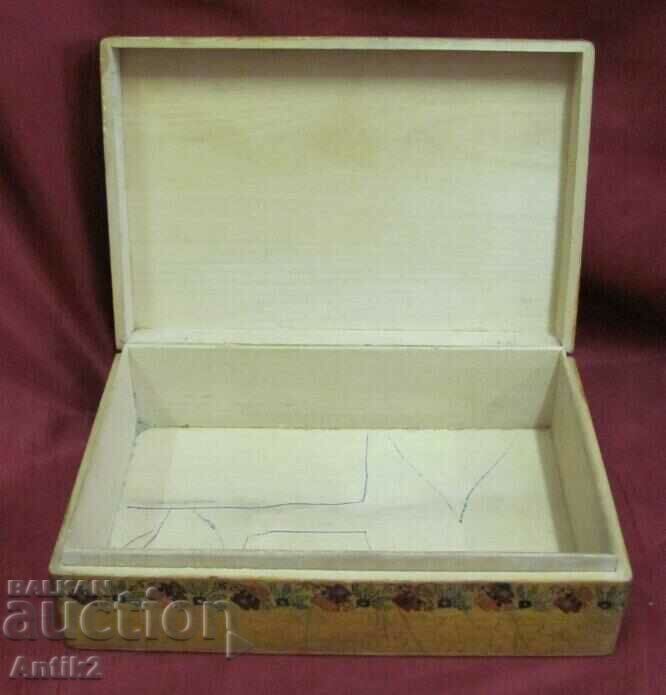 30's Wooden Jewelry Box Handmade and Painted - 5 30's Wooden Jewelry Box Handmade and Painted - 5