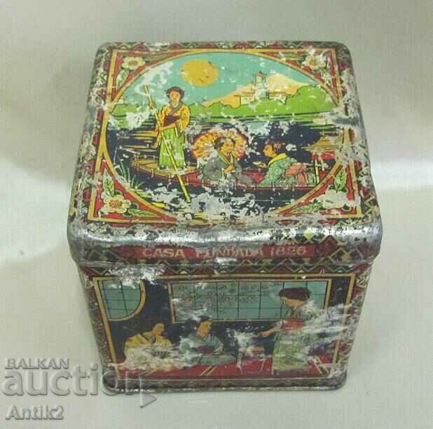 Μεταλλικό κουτί τσαγιού 19ου αιώνα - 1826.
