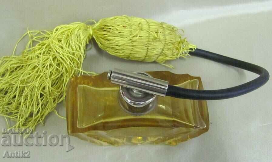 Delivery of 30s Art Deco Crystal Perfume Bottle - Bohemia