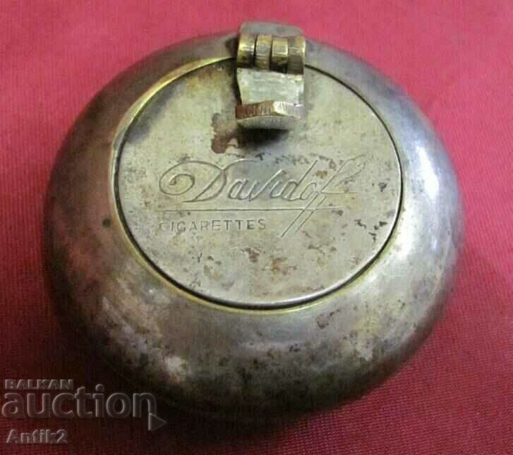 Delivery of 30s Art Deco Metal Ashtray - DAVIDOFF Delivery of 30s Art Deco Metal Ashtray - DAVIDOFF