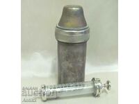 WWII Syringe in Metal Container 10cc