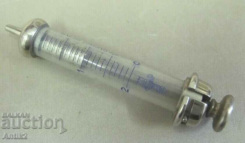 Livrarea Seringă din al doilea război mondial în recipient metalic 2cc