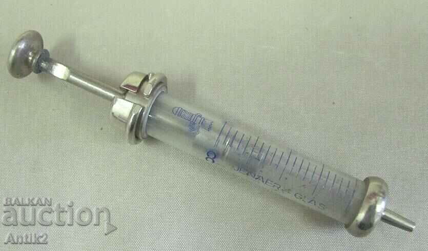 Seringă din al doilea război mondial în recipient metalic 2cc - 5