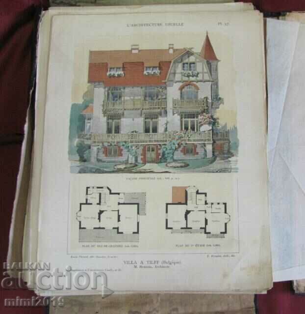 19th century Art Nouveau Album- Architecture France rare with price 60.00 BGN | € 30.68 19th century Art Nouveau Album- Architecture France rare with price 60.00 BGN | € 30.68