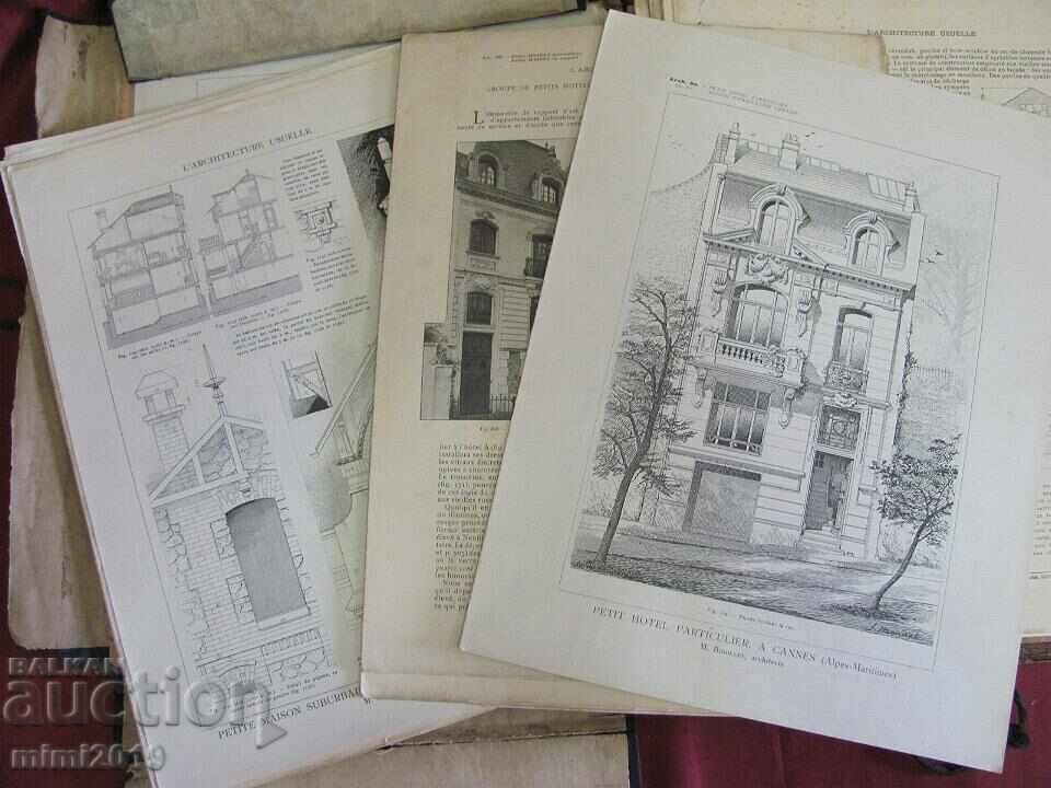 19th century Art Nouveau Album- Architecture France rare - 6 19th century Art Nouveau Album- Architecture France rare - 6