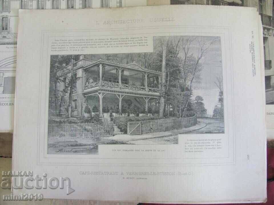 19th century Art Nouveau Album- Architecture France rare - 7 19th century Art Nouveau Album- Architecture France rare - 7