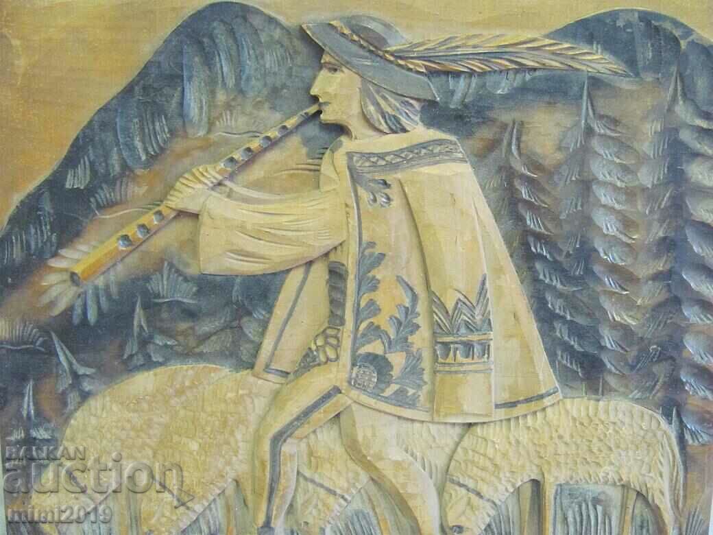 1900's Original Wood Carving "Shepherd" with price 60.00 BGN | € 30.68 1900's Original Wood Carving "Shepherd" with price 60.00 BGN | € 30.68