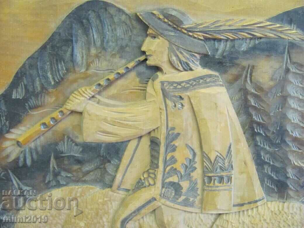 Auction 1900's Original Wood Carving "Shepherd" Auction 1900's Original Wood Carving "Shepherd"