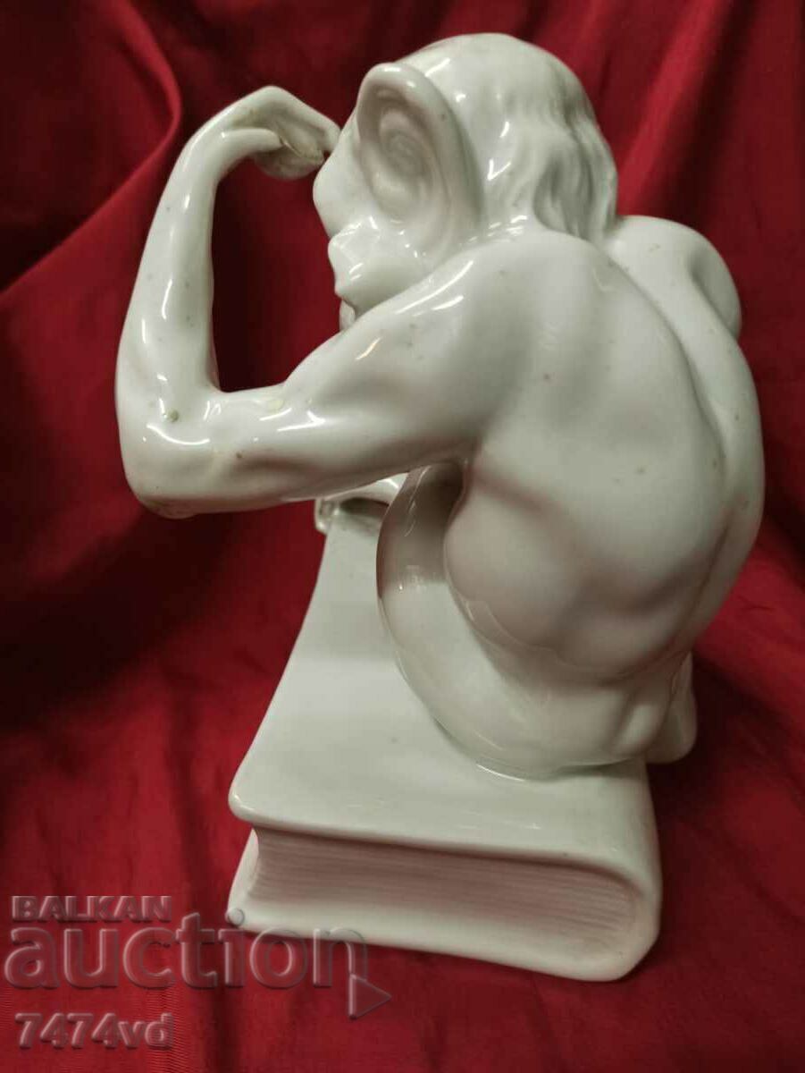 MAIMUTA LUI DARWIN DE PORCELAN PLASTIC EXTREM DE RAR - 5