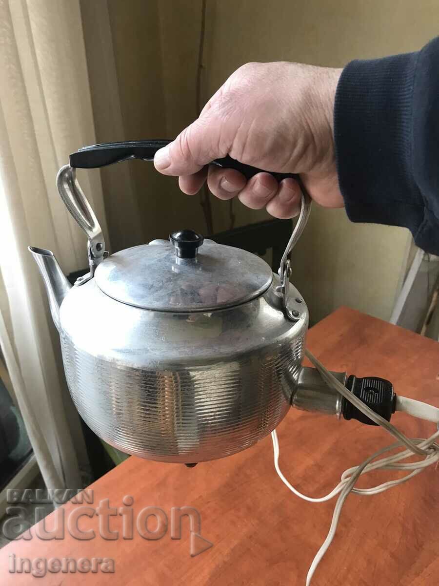 METAL KETTLE 1983 NEW WITH USSR CORD - 7 METAL KETTLE 1983 NEW WITH USSR CORD - 7