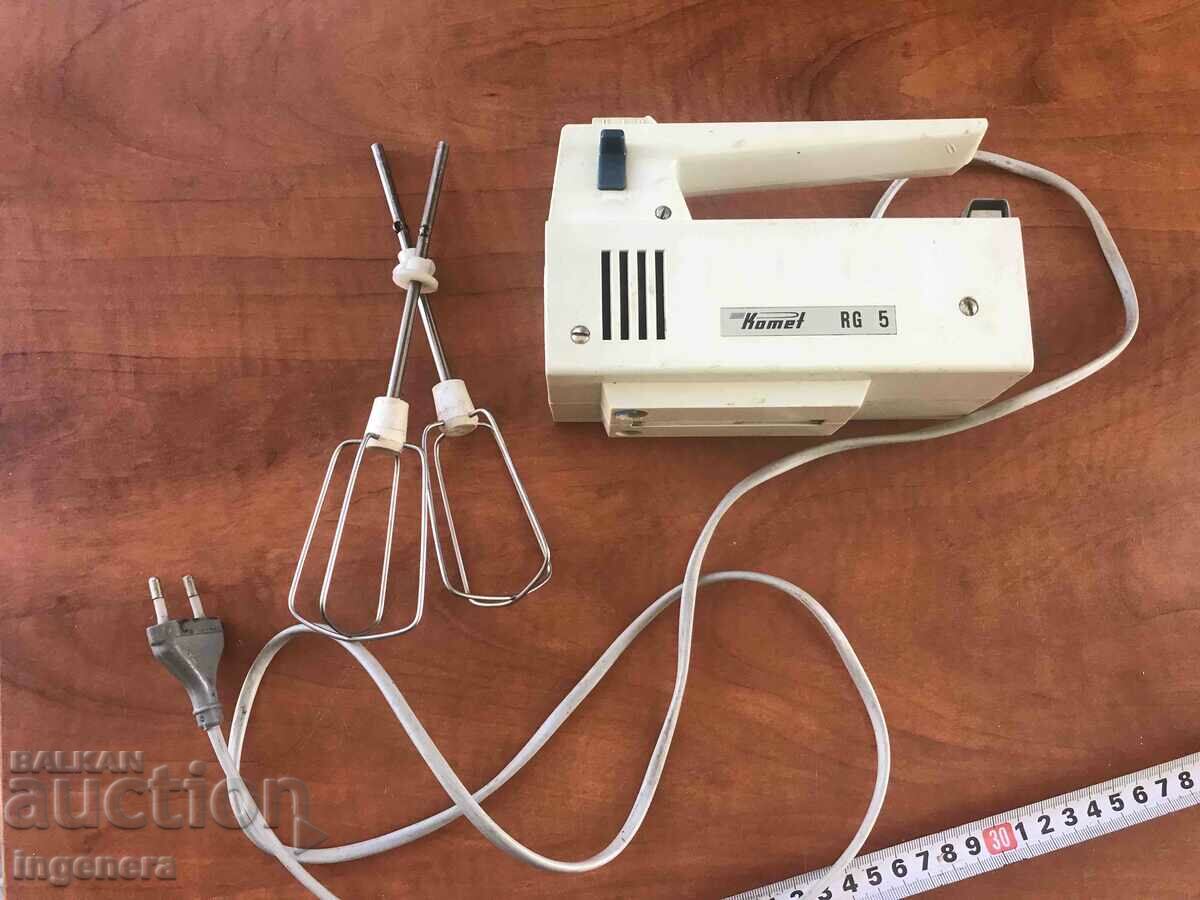 "Komet RG 5" MIXER HEALTHY AND WORKING POWERFUL RETRO DEVICE with price 37.00 BGN | € 18.92 "Komet RG 5" MIXER HEALTHY AND WORKING POWERFUL RETRO DEVICE with price 37.00 BGN | € 18.92