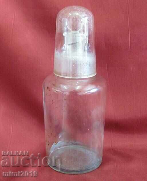 Γυάλινο μπουκάλι ιατρικής αναισθησίας 19th Century