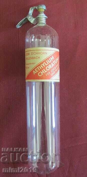 Παράδοση Κενό γυάλινο δοχείο αναισθητικού Β 'Παγκοσμίου Πολέμου Παράδοση Κενό γυάλινο δοχείο αναισθητικού Β 'Παγκοσμίου Πολέμου