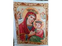 Large tapestry Virgin and Child DMC threads - 45cm x 60cm