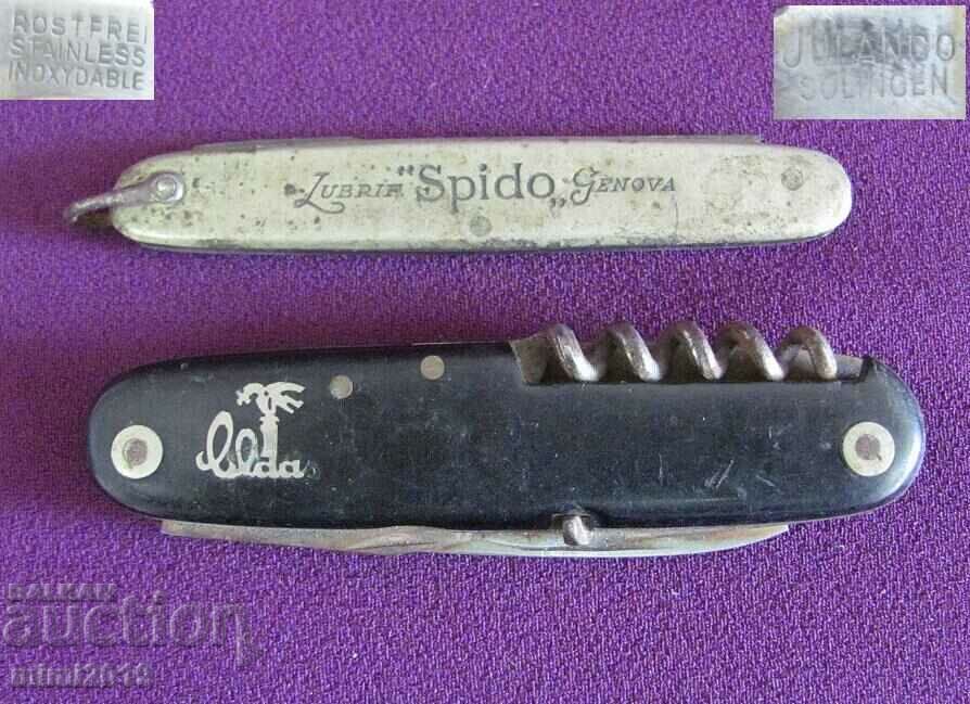 Second World War 2 pcs. Military Folding Knives Germany