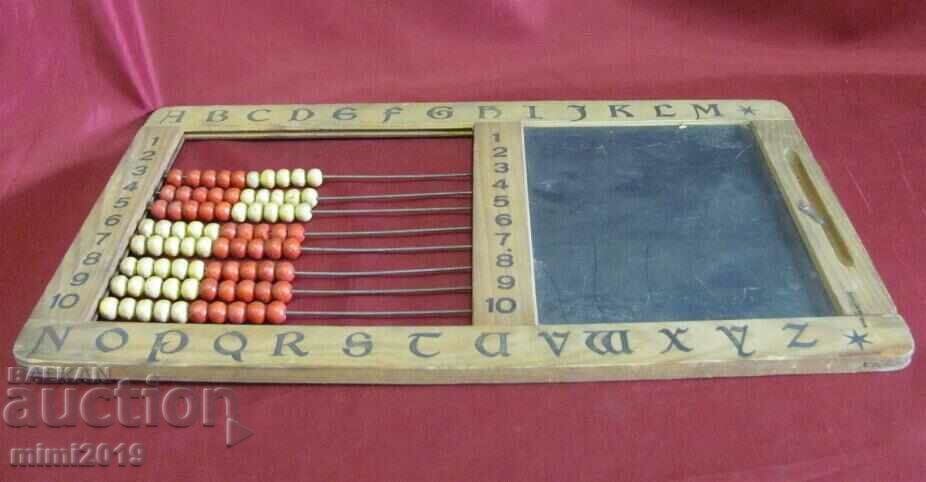 Livrarea secolul al XIX-lea 2 buc. Abac din lemn și tabla de scris Livrarea secolul al XIX-lea 2 buc. Abac din lemn și tabla de scris