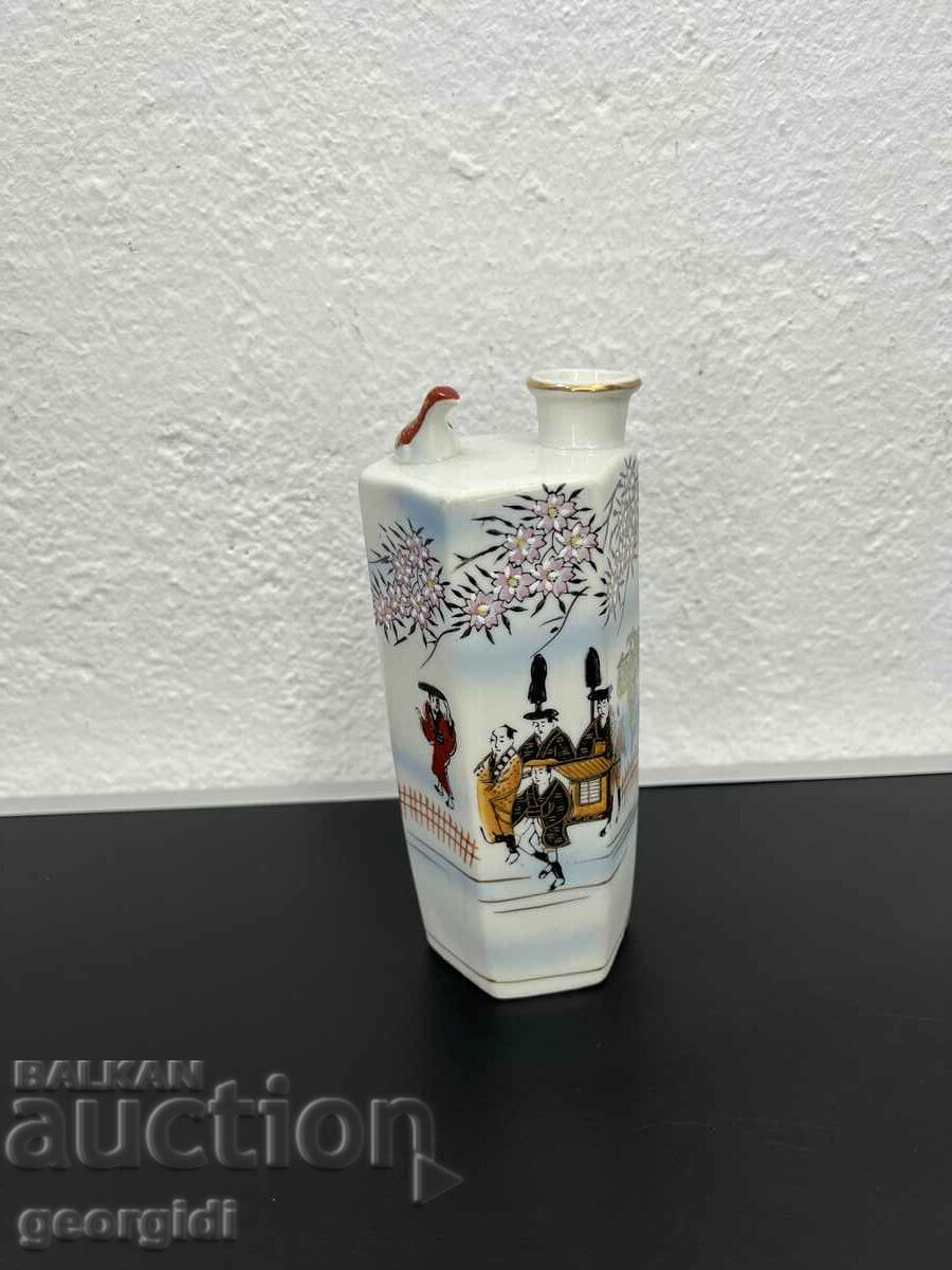 Vintage Japanese Sake Porcelain with Whistle. #5188