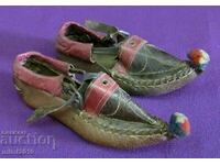30's Old Children's Folk Art Shoes, Cervuli