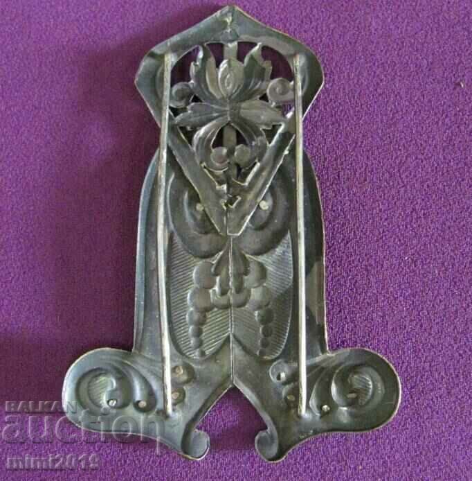 Арт Нуво Метална Посребрена Бронзова Катарама за Колан - 6 Арт Нуво Метална Посребрена Бронзова Катарама за Колан - 6