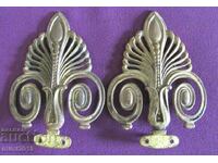 Art Nouveau Bronze Silver Plated Elements for Decoration 2 pcs.