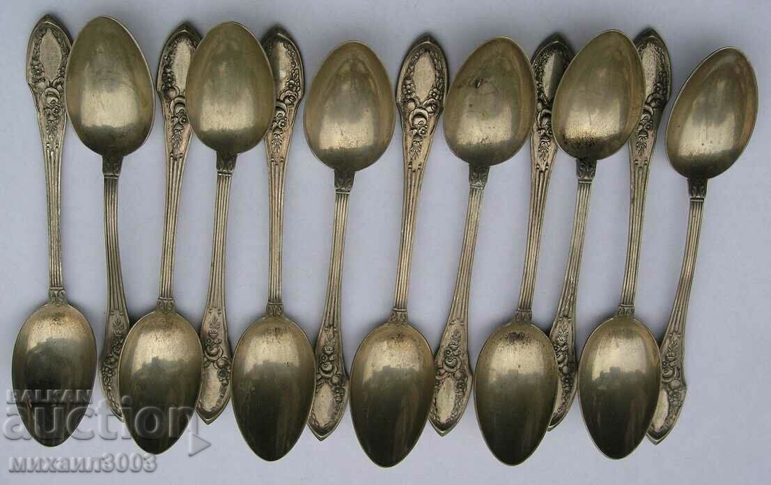 12 БРОЯ СТАРИ СРЕБЪРНИ ЛЪЖИЧКИ /800 ПРОБА/,ОБЩО 148.27 ГРАМА 12 БРОЯ СТАРИ СРЕБЪРНИ ЛЪЖИЧКИ /800 ПРОБА/,ОБЩО 148.27 ГРАМА