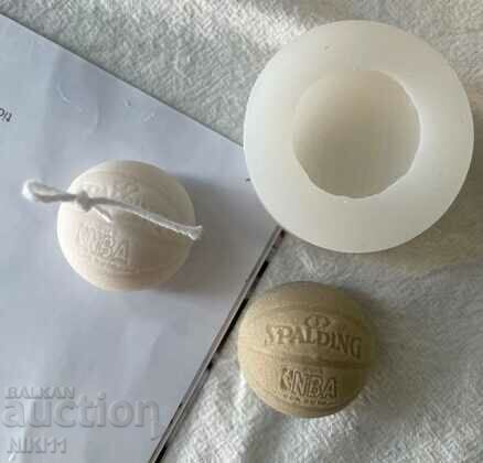 Silicone mold Basketball ball for candles fondant decoration with price 9.00 BGN | € 4.60 Silicone mold Basketball ball for candles fondant decoration with price 9.00 BGN | € 4.60