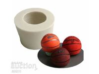 Силиконов молд Баскетболна топка за свещи фондан декорация