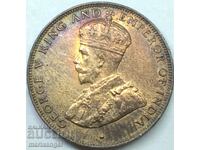 Хонг Конг 1 цент 1933 Джордж V бронз