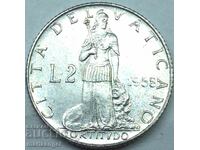 2 lira 1958 Pius XII Vatican - quite rare