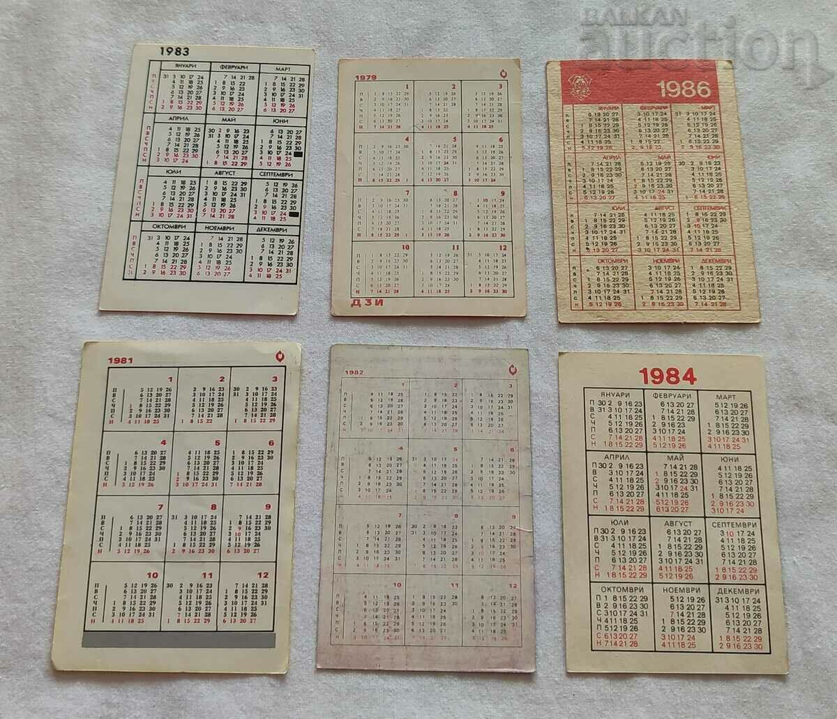 DZI INSURANCE CALENDARS LOT 6 ISSUES 1979-86 with price 4.00 BGN | € 2.05 DZI INSURANCE CALENDARS LOT 6 ISSUES 1979-86 with price 4.00 BGN | € 2.05