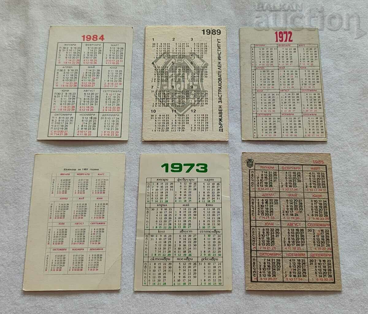 DZI ZASTRAHOVKA CALENDARS LOT 6 ISSUES 1969-89 with price 4.00 BGN | € 2.05 DZI ZASTRAHOVKA CALENDARS LOT 6 ISSUES 1969-89 with price 4.00 BGN | € 2.05