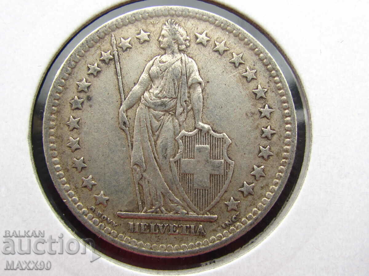 Two francs 1948 silver with price € 27.00 | 52.81 BGN