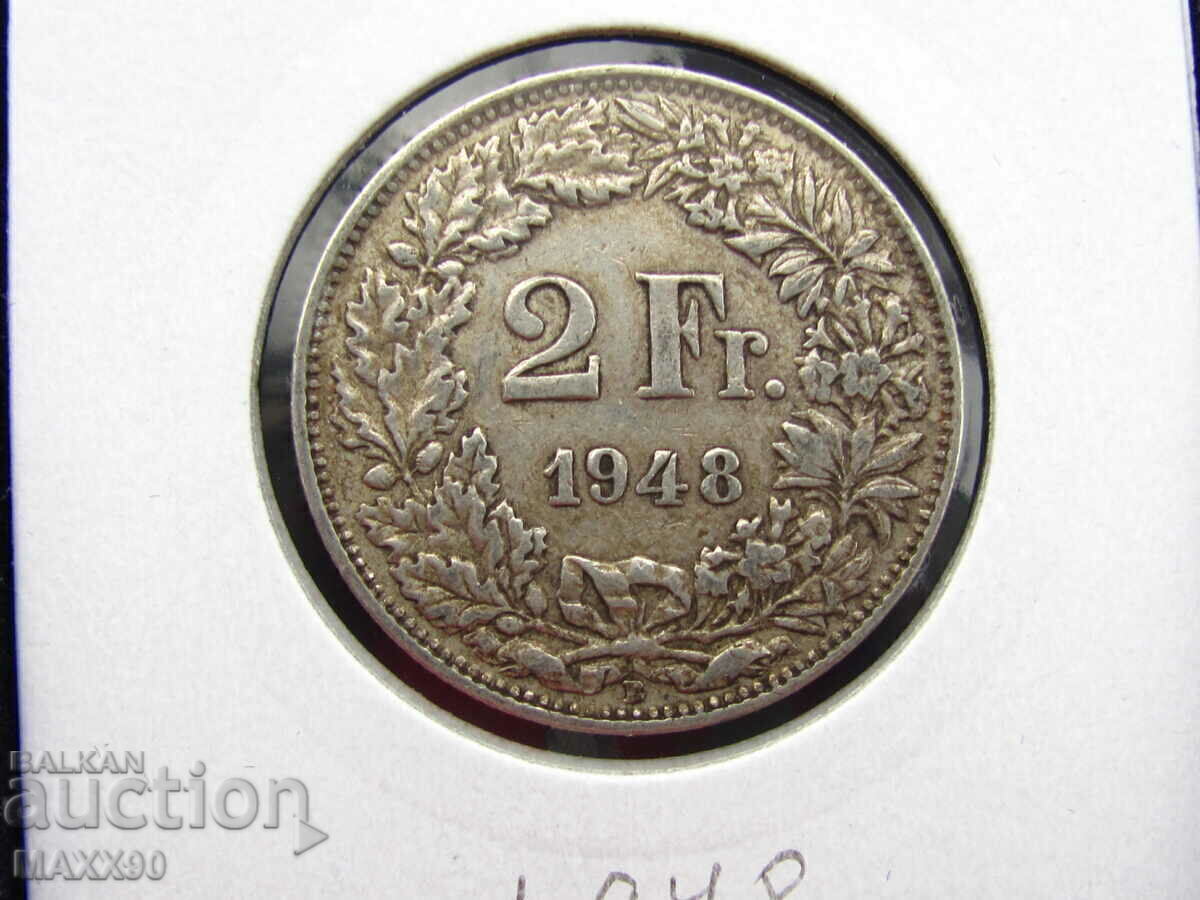 Delivery of Two francs 1948 silver
