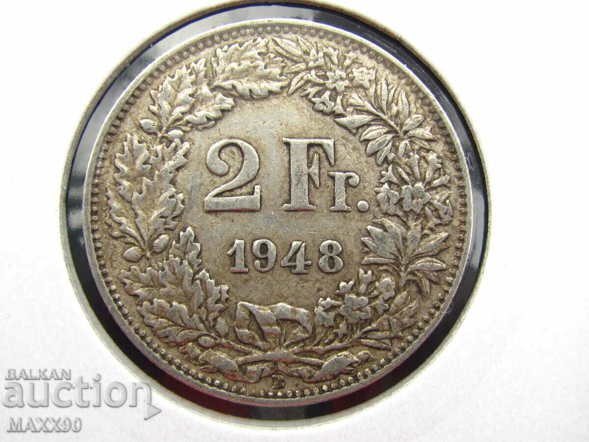 Two francs 1948 silver