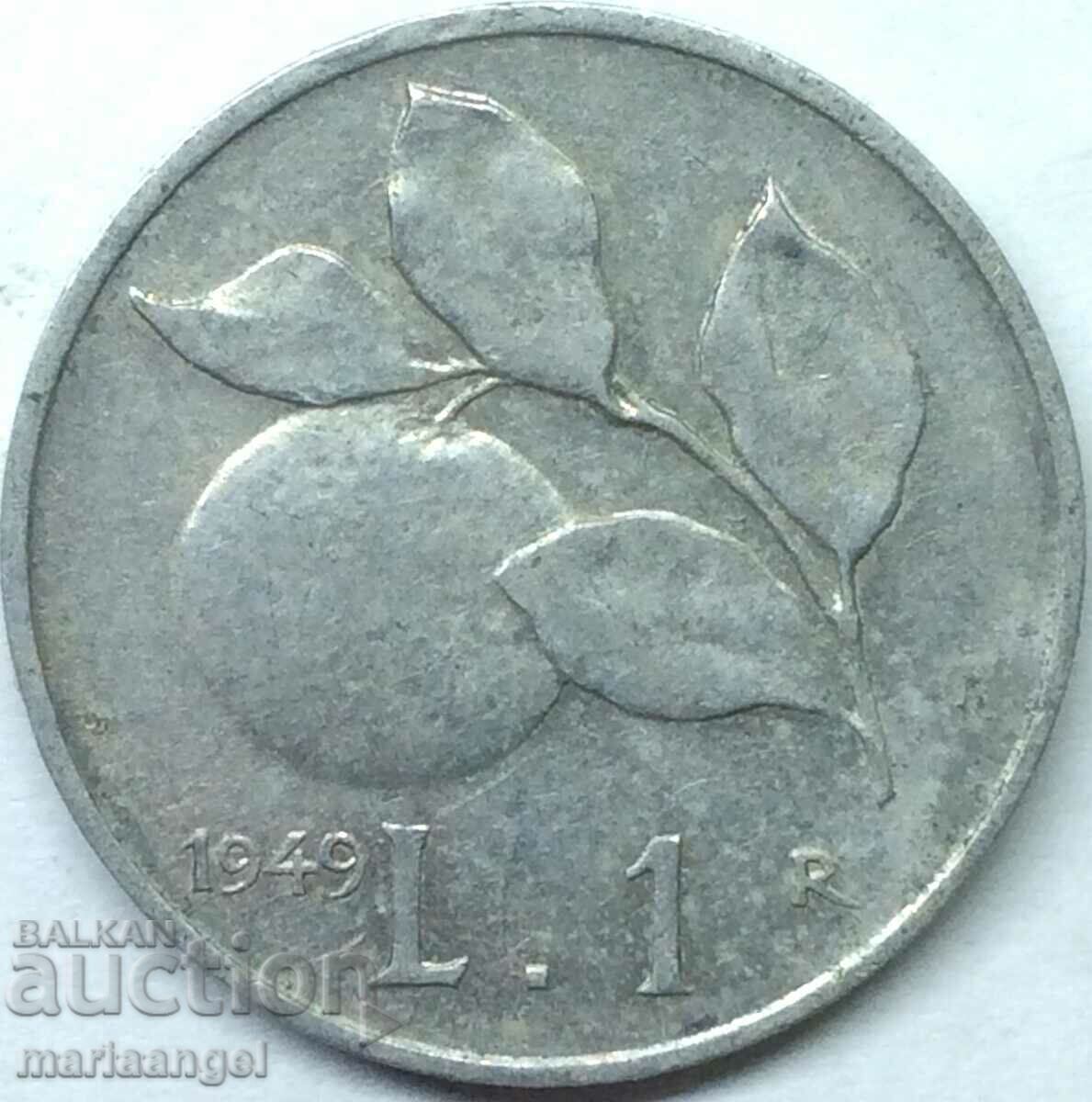 1 lira 1949 Italia