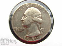 25 цента от  1952 година сребро