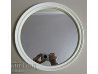 Round bathroom mirror 34 cm encapsulated plastic frame