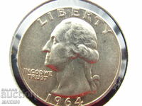 25 цента от  1964 година сребро