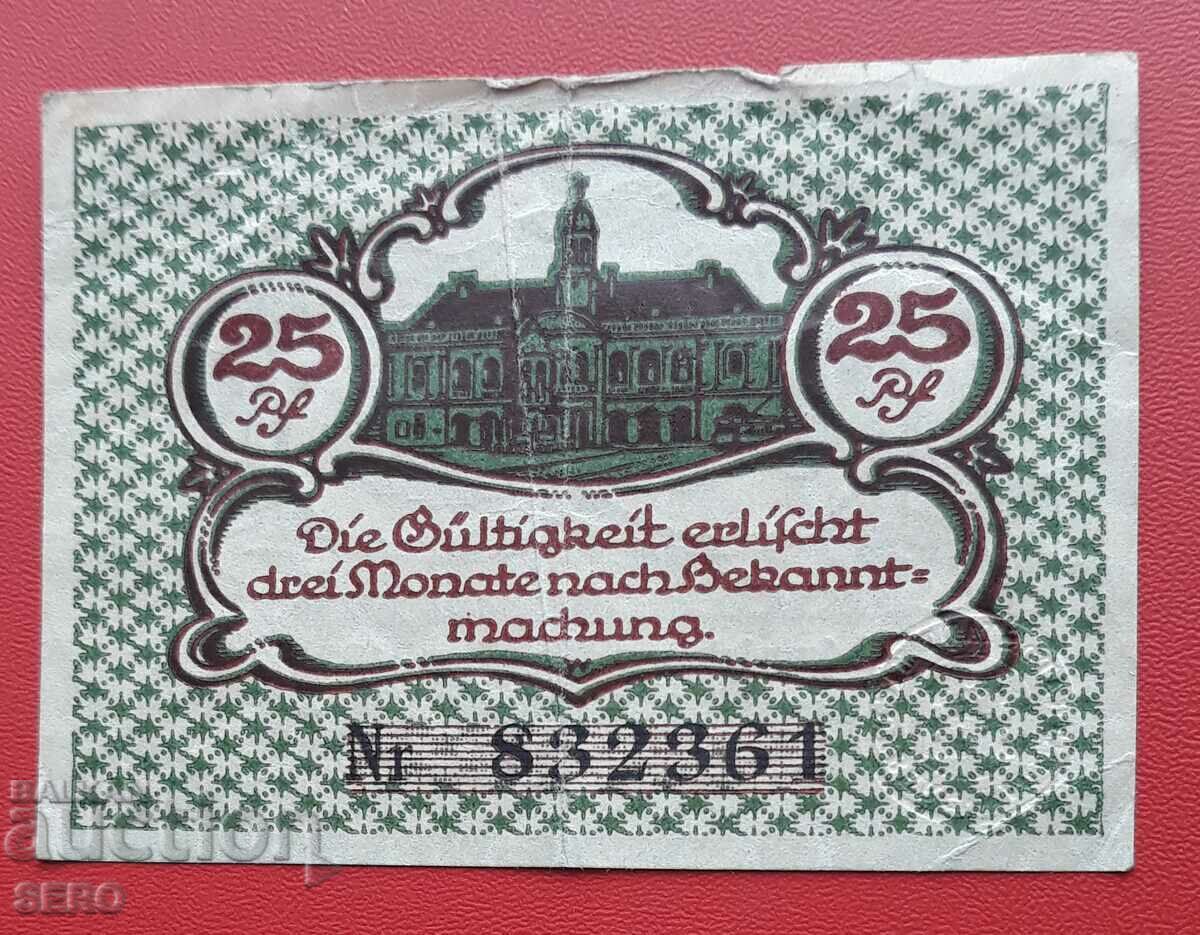 Bancnota-Germania-Saxonia-Magdeburg-25 Pfennig 1920