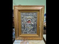 Superb large antique icon with certificate