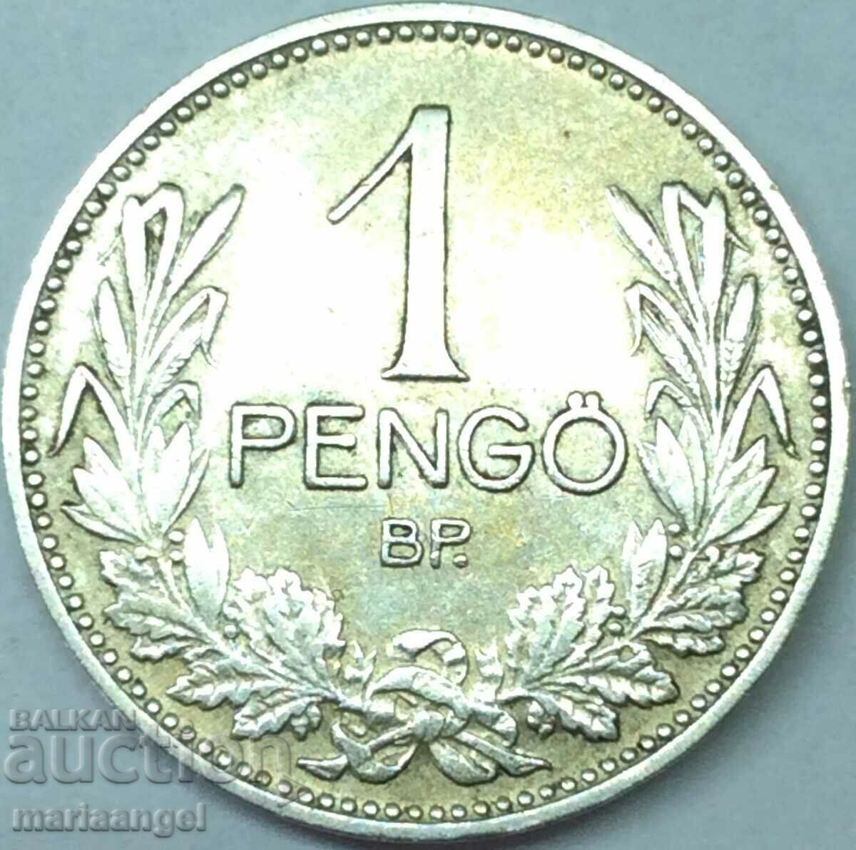 Hungary 1 Pengyo 1938 silver