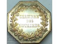 France token Chamber of Notaries UNC 16.1g silver