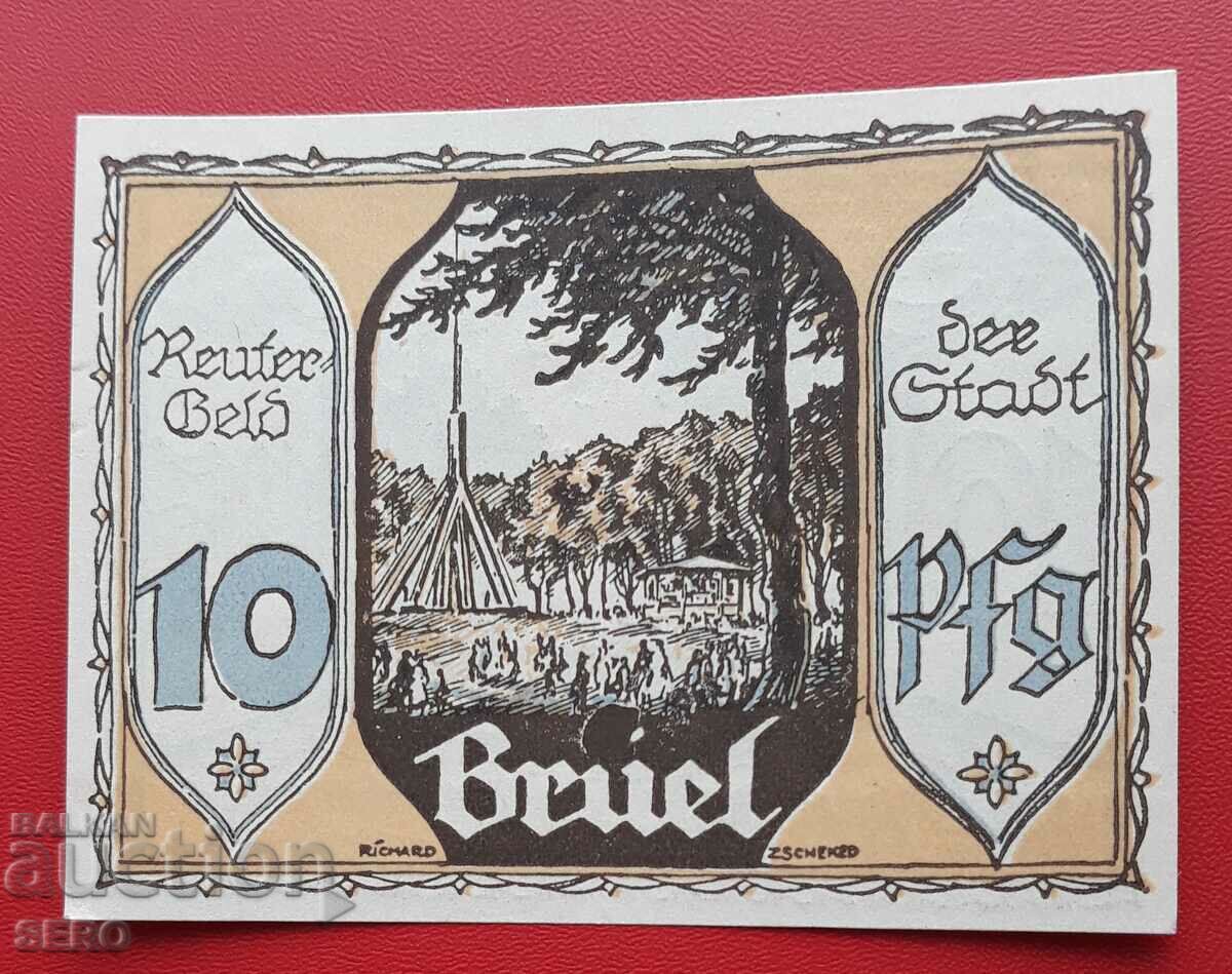 Banknote-Germany-Mecklenburg-Pomerania-Brühl-10 pf 1922