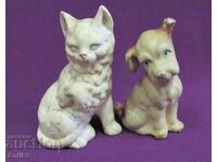 30 Ceramic Cat and Dog Figurines