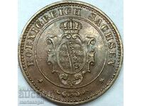 Saxonia 1 pfennig 1865 Germania