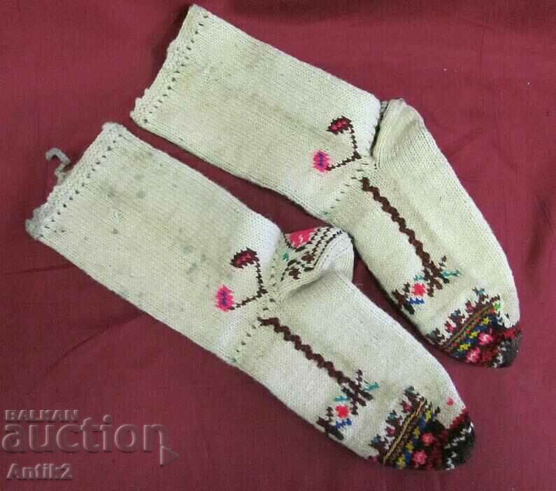 19th Century Hand Knitted Costume Stockings - 6 19th Century Hand Knitted Costume Stockings - 6